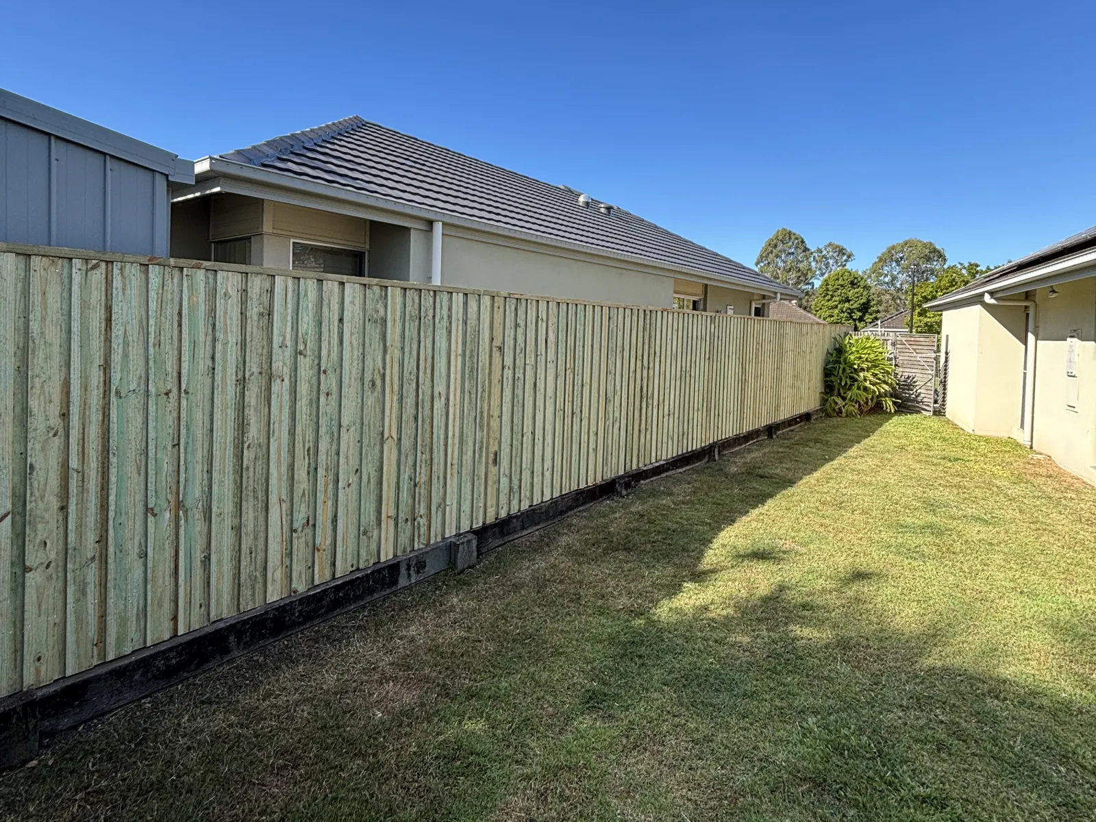 Long paling fence